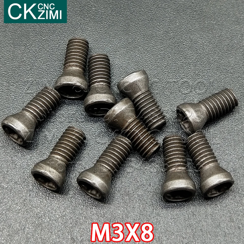 QUARKZMAN Vis Torx M2,5x6mm avec Clé pour Remplacer l'Outil de Tour Cnc à Plaquette Carbure en Acier Allié de Qualité 12,9, Lot de 20 Pièces