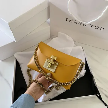 

Luxury women's bag fashion simple shoulder bag 2020 new high quality PU leather chain women's messenger bag