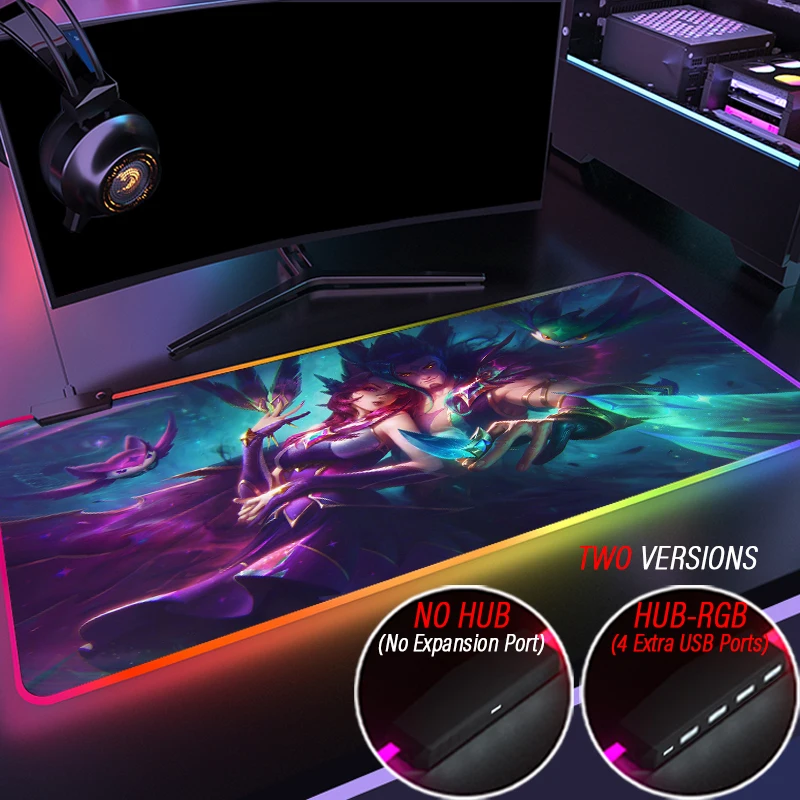 Led Extremecolor League Of Legends Mouse Pad Anime Gaming Rgb Lol