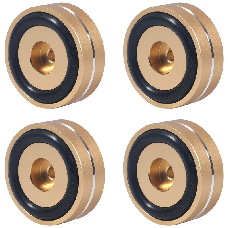 

4PCS Turntable Isolation Feet Pads Aluminum Speaker Spikes Stand Foot Cones Base Mat for Audio Sound Amplifier