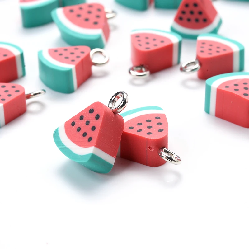Fruit-Shaped Polymer Clay Pendants – 30-Piece Set