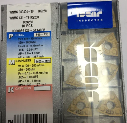 ISCAR 10 шт. Карбид WNMG 080404-TF IC9250