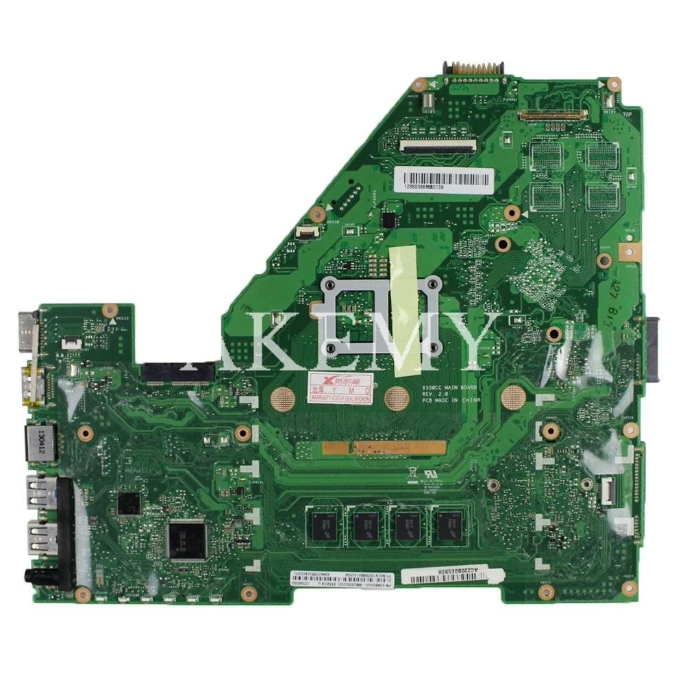 Akemy X550CC материнская плата для ноутбука ASUS X550CA X550CL R510C Y581C X550C A550C оригинальная материнская плата 4GB-RAM I3-3217U Процессор
