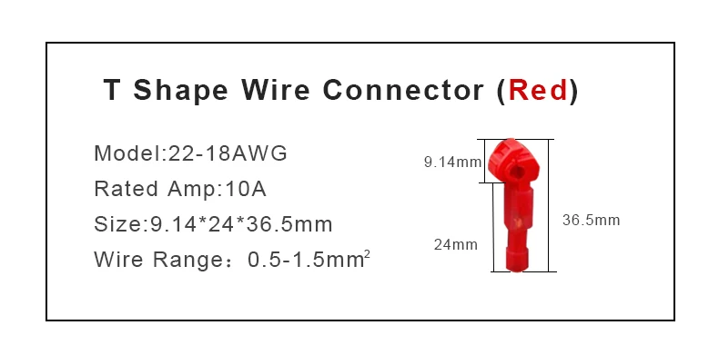 20 шт.(10 пар) электрические провода разъемы 22-18AWG/12-10AWG/18-14AWG T Форма быстрого сращивания обжимные клеммы набор инструментов