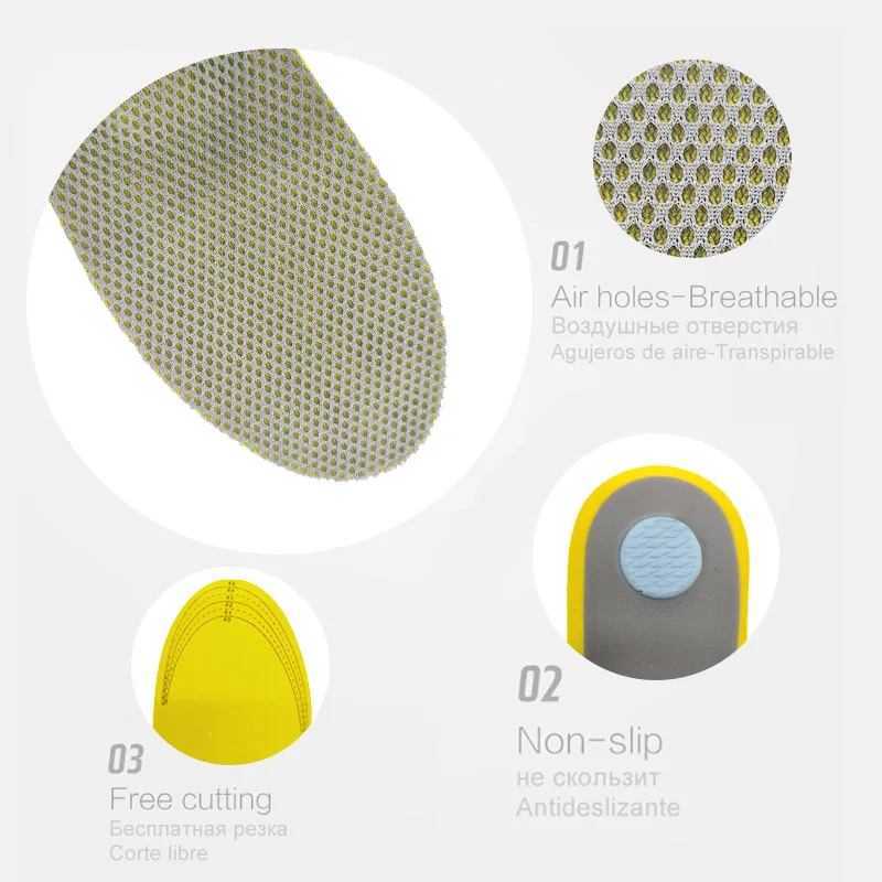 Arch Support orthotic Insoles For Feet Shock Absorption Cushion Sport Orthopedic Insoles Pad For Shoes Woman Men Correct