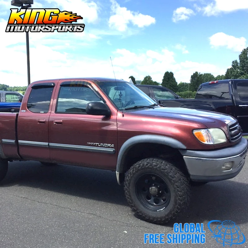 Подходит для 2000-2006 Toyota Tundra Расширенная кабина акриловые оконные козырьки 4 шт. набор Global