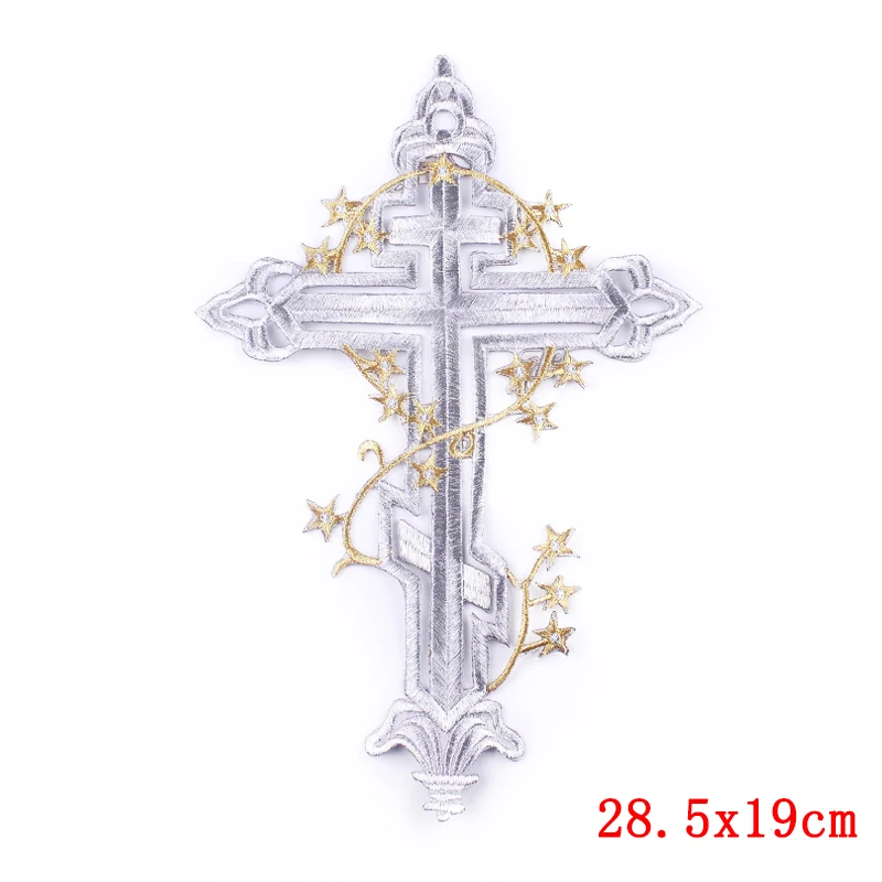 Toppa termoadesiva con croce illuminata della chiesa
