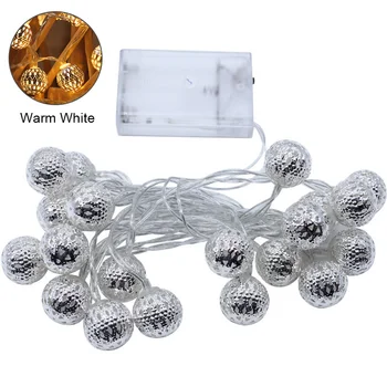 

20LEDs Party Outdoor Waterproof Garden Bedroom Fairy Orb Solar String Lights Patio Home Decoration Gift Moroccan Ball Romantic