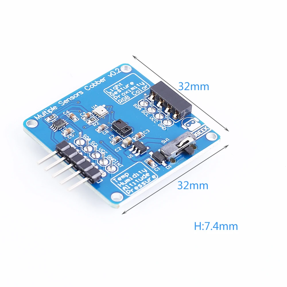 7в1 датчик температуры и влажности воздуха, давления света, цвет, датчик приближения для Raspberry Pi/Arduino