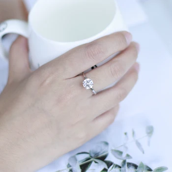 

Gem's Ballet 2.57Ct Round Cubic Zirconia Engagement Promise Ring Genuine 925 Sterling Silver Ring For Women Fashion Fine Jewelry