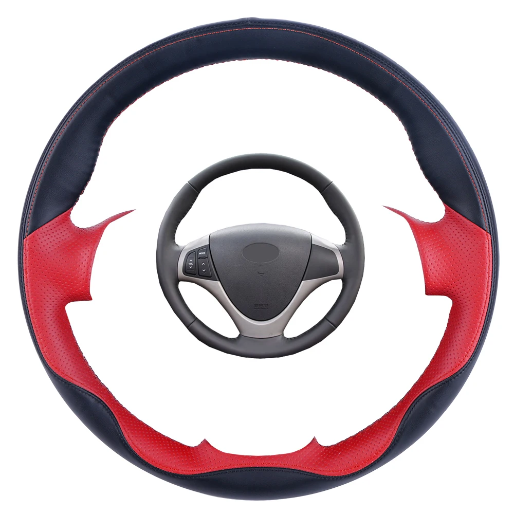 

DIY Black Leather Hand-stitched Car Steering Wheel Cover for Hyundai i30 2009 2010 2011 Elantra Touring 2010 2011 2012