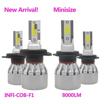 

infitary 2 pcs Car headLight LED H7 LED H4 LED 9004 Hb5 H11 H1 H3 880 881 h27 9005 HB3 9006 HB4 H13 9007 HB1 Hi Lo Auto 12V