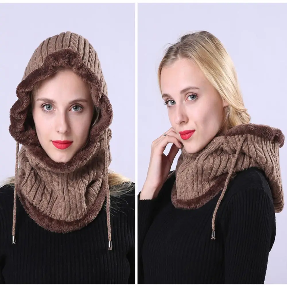 

New Winter Knitted Hat Scarf Women Skullies Beanies Winter Hats For Women Men Warm Mask Thick Girl Female Cap Beanie Hat