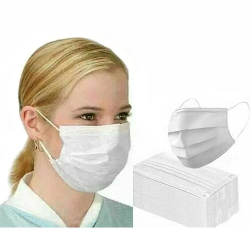 

5/10/20/30/50 PCS Disposable Mask White Mouth Face Masks 3 Layer Masks Disposable Face Mask Non-Woven Mask Anti-Dust Face Masks