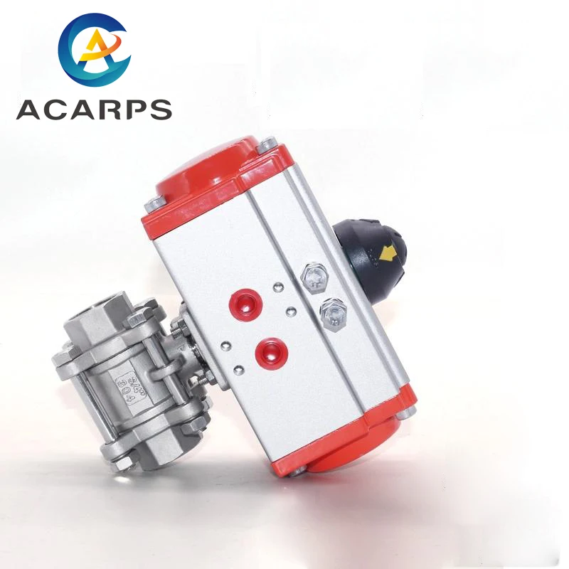 1" Three piece High Platform Pneumatic Ball Valve 304 Stainless steel