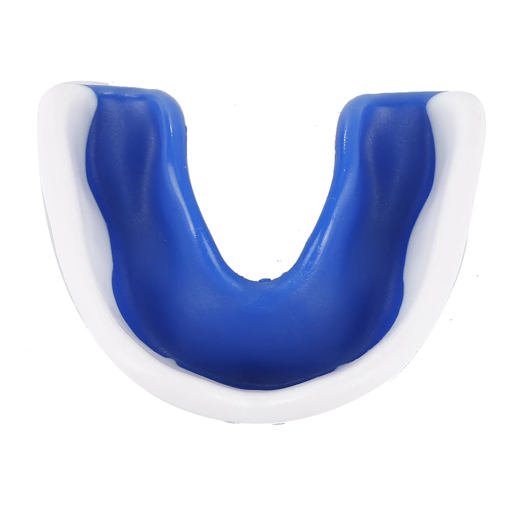 Mouth Guard Taekwondo Muay Thai MMA Teeth Protector Football Basketball Boxing Mouth Safety Mouth Guard Oral Teeth Protector - Цвет: blue white