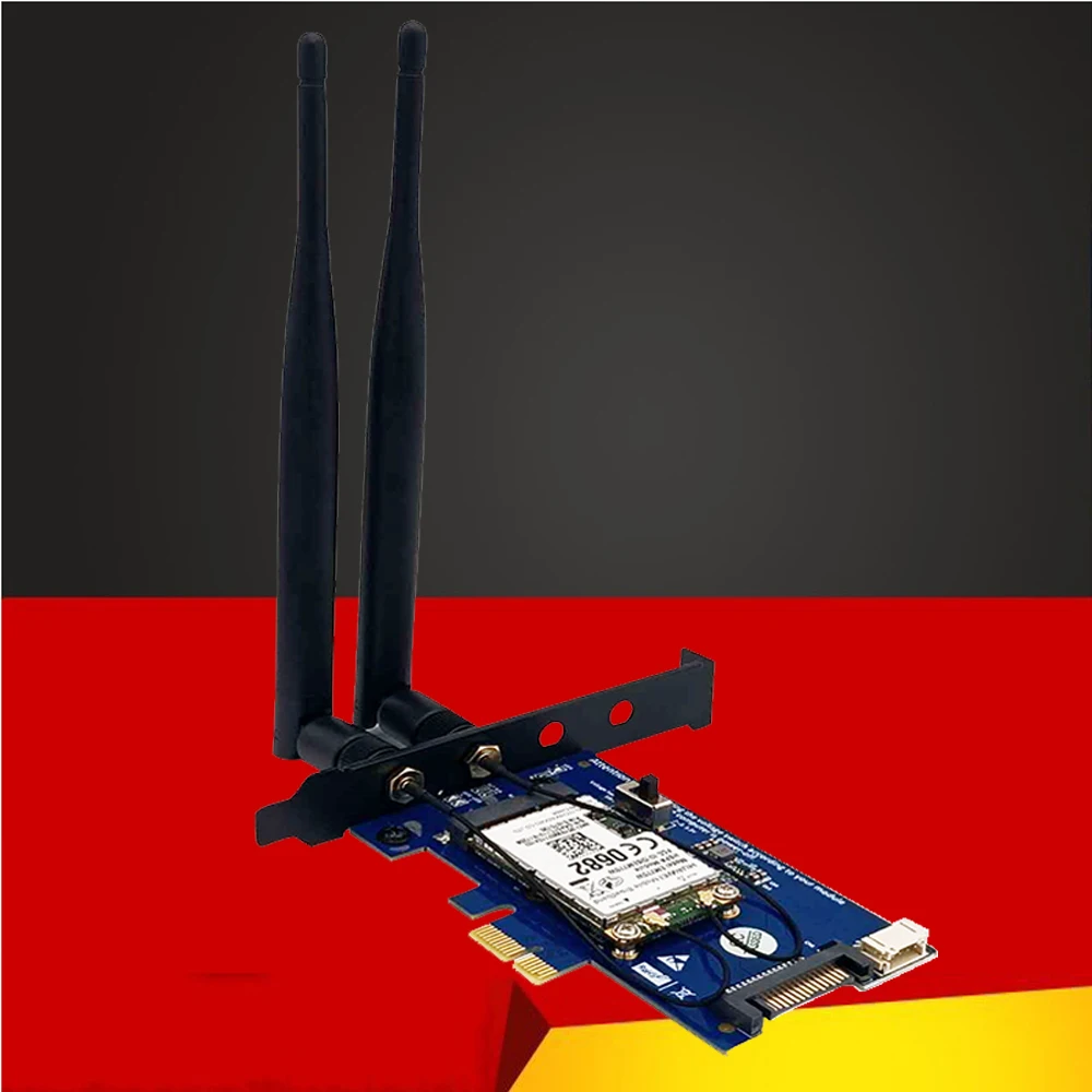 Wi-Fi карта PCI Express сетевой беспроводной адаптер для карты Mini PCIE к PCI-E X1 + слот SIM-карты