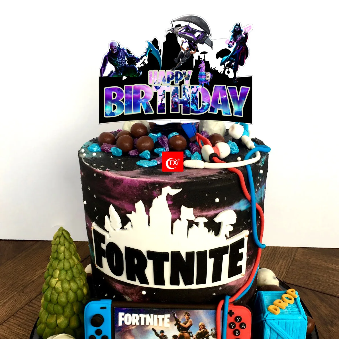 Вставка для торта Fortnite детского дня рождения тематическая вставка открытки
