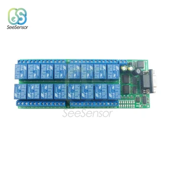 

DC 12V R223C16 16-Channel Relay Board RS232 DB9 Delay Relay Switch Module Female Interface Serial Port