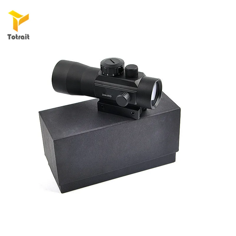 TOtrait 3x44 зеленый красный точечный прицел тактический оптика подходят 11/20 мм рельс прицелы для охоты
