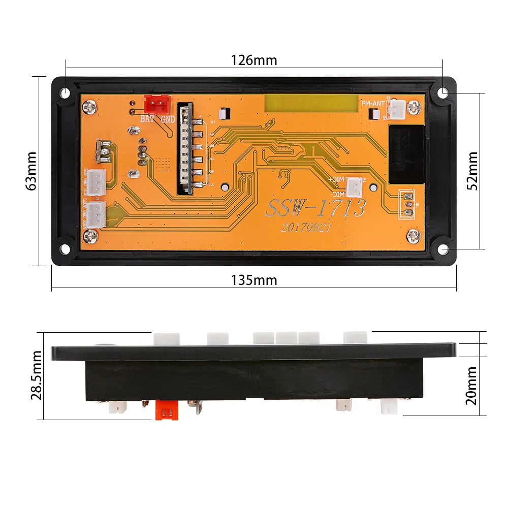 AOSHIKE 12V ЖК-дисплей Bluetooth MP3 декодер доска WAV, WMA декодирования MP3 аудио плеер модуль Поддержка FM радио AUX USB с текстами дисплей