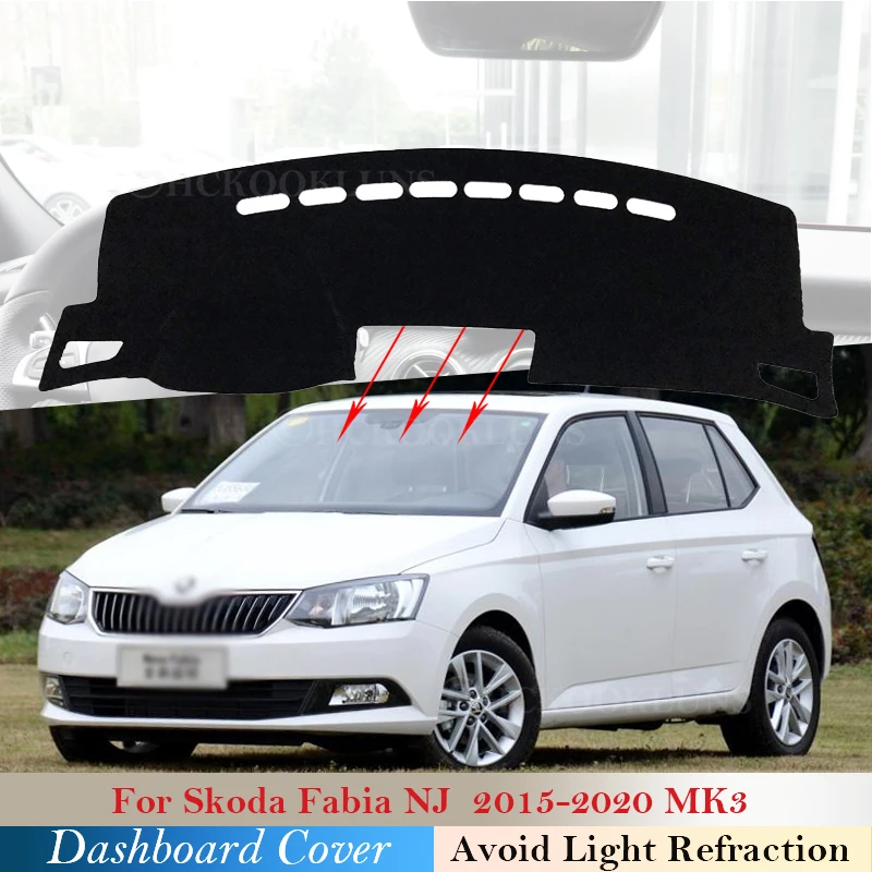 Dashboard Cover Protective Pad for Skoda Fabia 3 NJ 2015 2016 2017 2018  2019 2020 MK3 Accessories Dash Board Sunshade Carpet - AliExpress