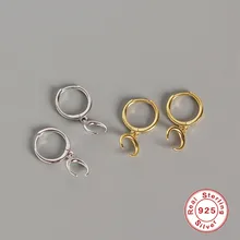 ROXI Crescent Moon маленькие серьги-кольца для женщин золотые серебряные цветные Сережки для пирсинга ювелирные изделия в стиле "Бохо" серьги из стерлингового серебра 925 пробы