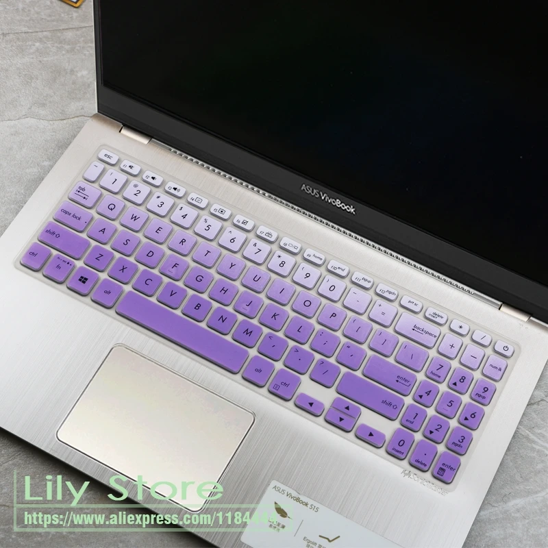 Силиконовая клавиатура кожного покрова для Asus Vivobook 15 x512ub X512FJ X212FL X512FB X515FA X512F X512DA X512UF X512UA 15,6 дюймов - Цвет: fadepurple