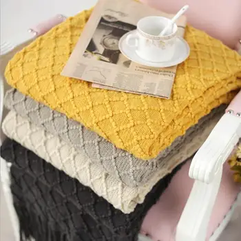 

Throw Travel Blanket Yellow Beige Grey Coffee Bed Cool Blanket Banket Super Blanket Sofa Cover 130x150cm Soft