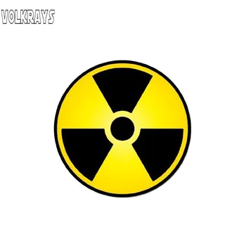 

Volkrays Fashion Car Sticker Funny Nuclear Radiation Warning Accessories Reflective Waterproof Sunscreen PVC Decal,13cm*13cm