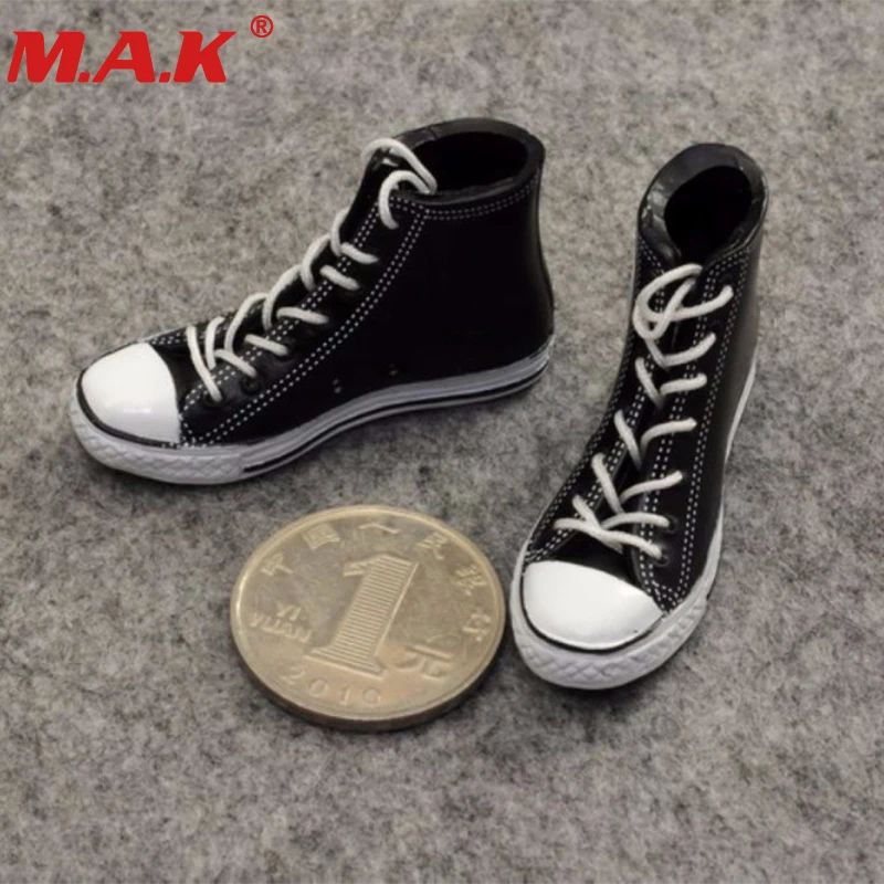 

Фигурка солдатика 1:6, игрушки, аксессуары для экшн-фигурки, холщовая обувь для женщин и девочек, черные спортивные кроссовки со шнурками, модель для фигурки 12 дюймов