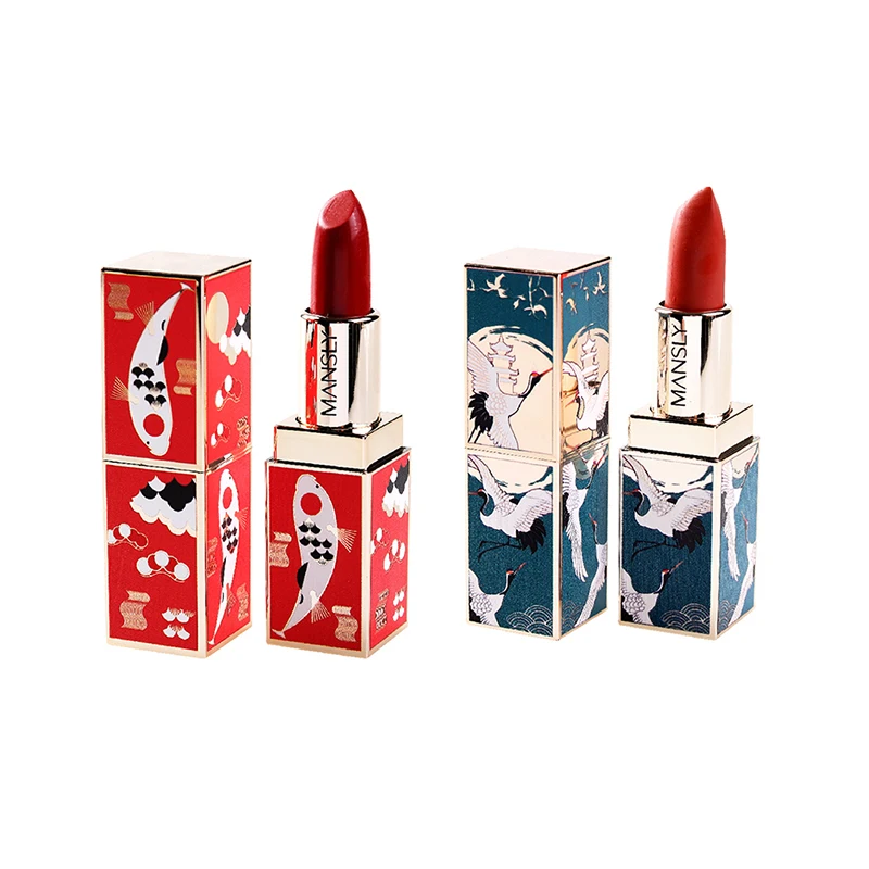 

Makeup Red Chinese Ancient Style Lipstick Set Forbidden City Ancient Style Joint-name Moisturizing Lipstick Balm