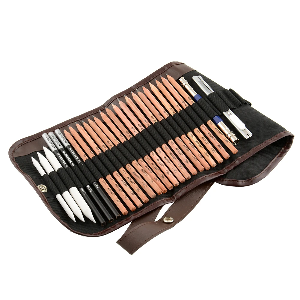 Набор карандашей 18 шт. 18 шт./компл. инструменты для рисования эскиз темно-серые юбки-карандаш товары для рукоделия рисунок с сумкой инструмент Бумага