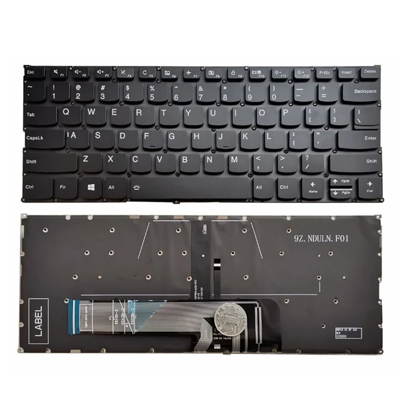 Ru/Us Per Lenovo Yoga 730-13Ikb 730-13Iwl 730-15Ikb 730-15Iwl Flex 6-14Ikb 6-14Arr Yoga 530-14Ikb 530-14Arr Retroilluminazione Della Tastiera