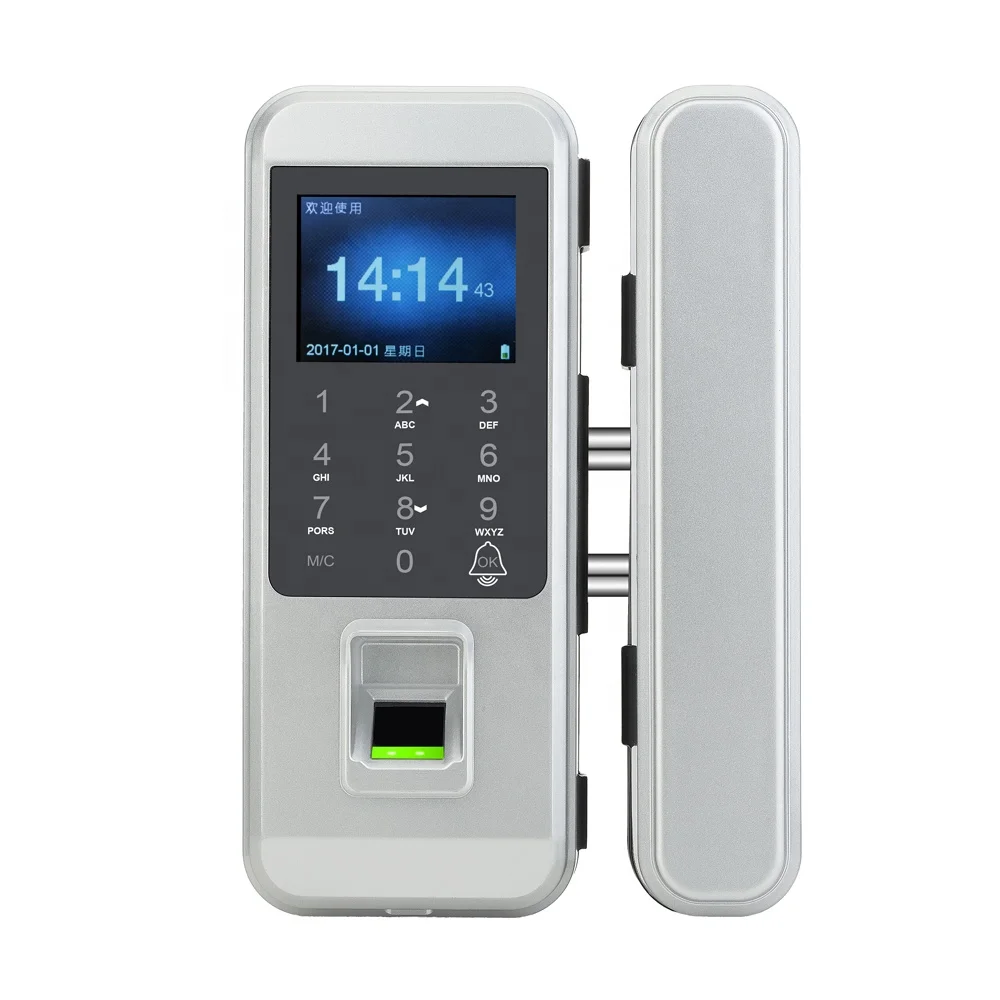 

Touch Screen Digital Fingerprint Password Verification Wireless Smart Glass Sliding Door Lock
