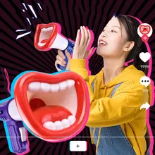 Creative Voice-Changing Loudspeakers Children'S Funny Taper Toys Professional Fashion Electronic Plastic Toys