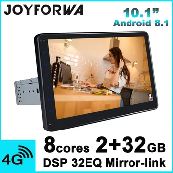 

DSP Mirror Link SPDIF 10.1" 1Din Android 8.1 Car Multimedia Radio Stereo Octa-core GPS 4G SIM Card DVR DAB+ WiFi OBD Subwoofer