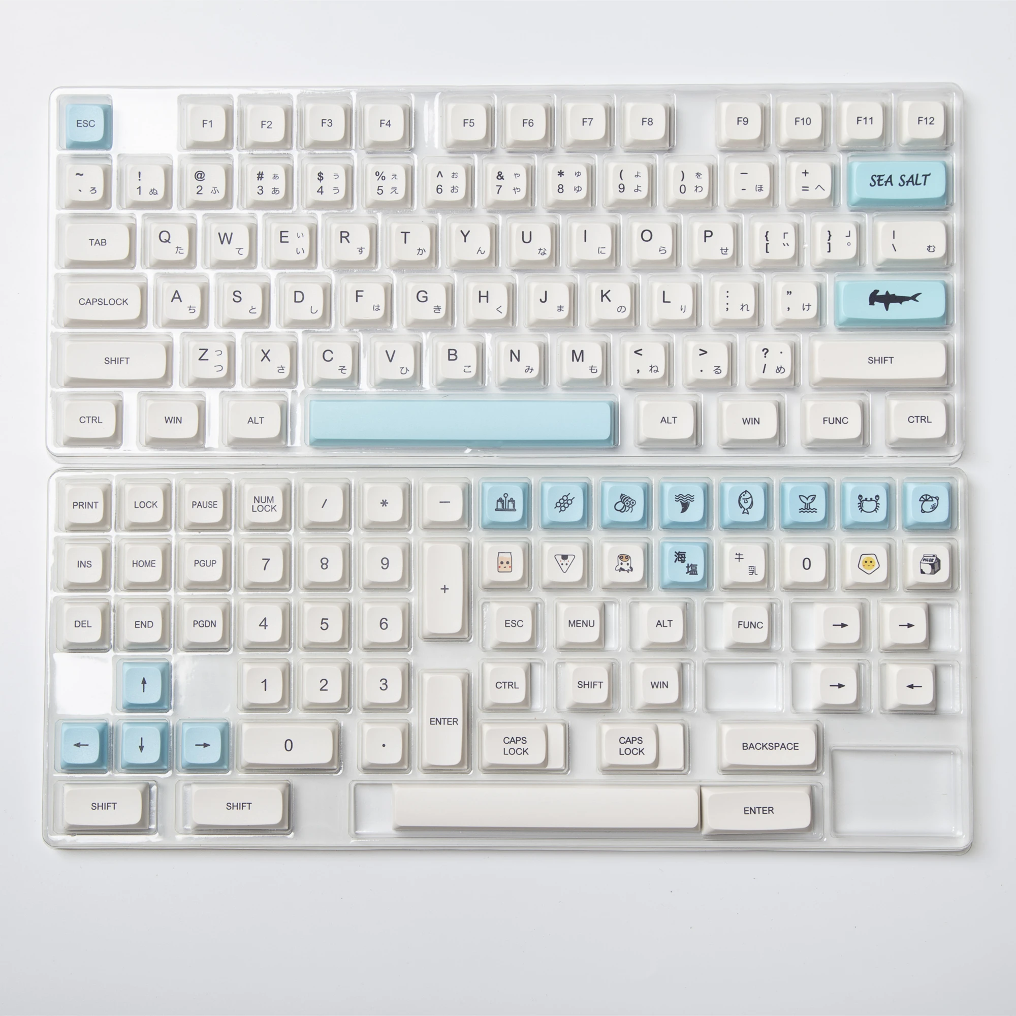 138 Keys PBT Keycap XDA Profile DYE-SUB Personalized Sea Salt Keycaps For Mechanical Keyboard GMMK Pro 61 64 84 108 Layout
