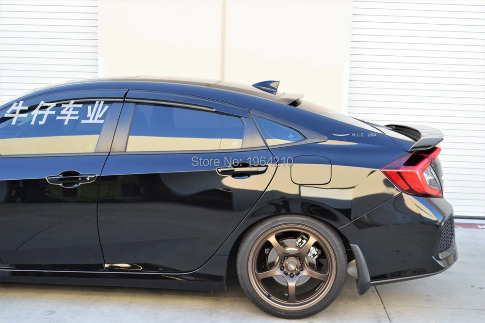 Автомобильный Стайлинг для Honda Civic 2008- абс пластиковый материал задний спойлер на крыше солнцезащитный козырек спойлер крыло