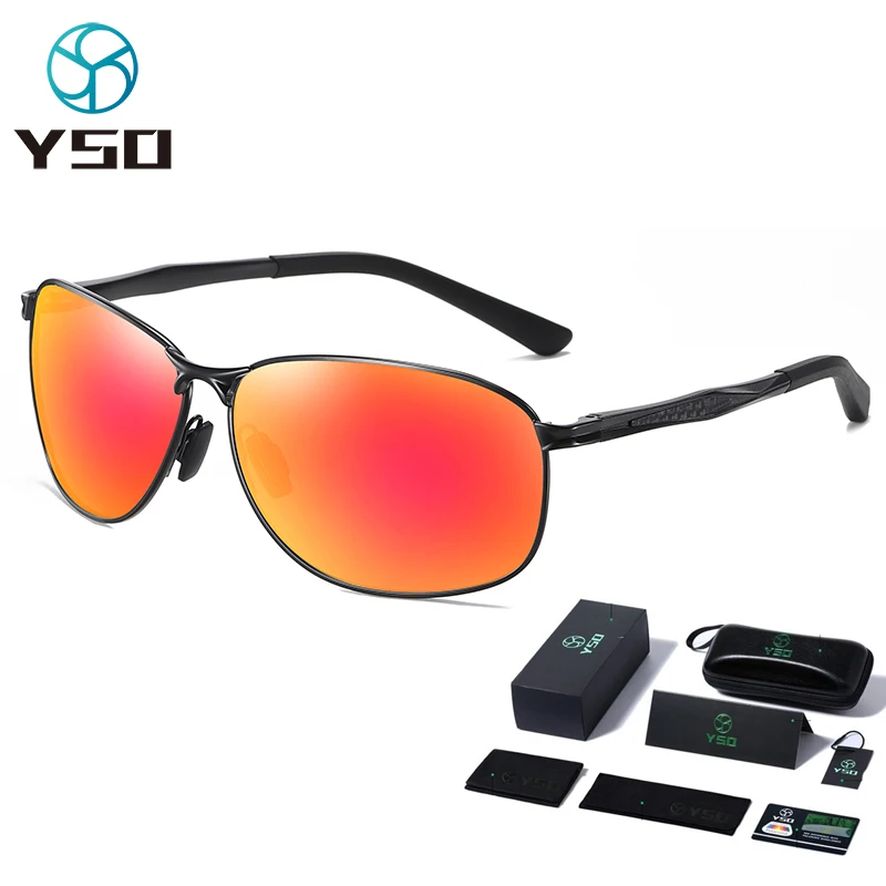 

YSO Men Fashion Sunglasses Polarized UV Protection Sun Glasses With Accessories Men's Driving Hiking Fishing Sunglasses