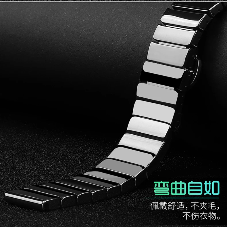 20 22мм Керамические часы ремешок для часов Huawei 2 / Самсунг редуктор S2 / S3 для ремня Amazfit Pace Stratos 2 часы галактики 46мм42мм Часы наручные аксессуары