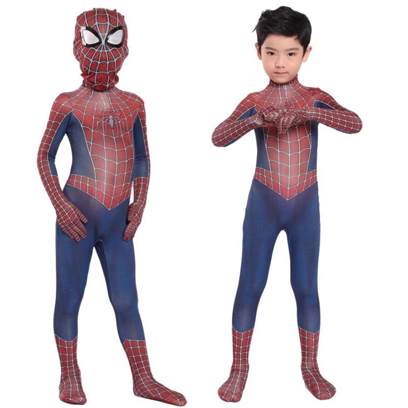 Детский Человек-паук raimi Косплей костюмы Боди Комбинезоны Человек-паук raimi костюмы на Хэллоуин костюм Человека-паука