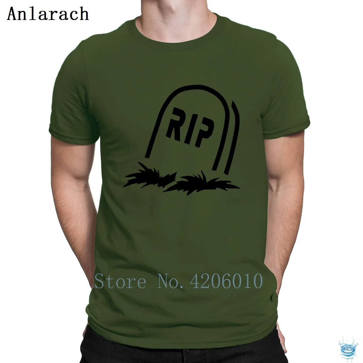 Grave Stone Tshirt Comfortable Print Fit Quirky T Shirt For Men Summer Standard Short Sleeve Hip Hop
