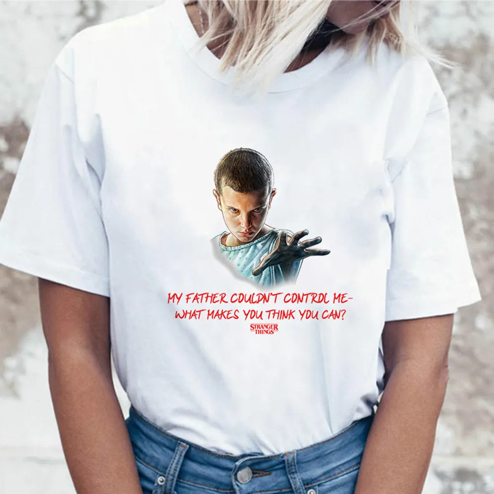 Eleven Stranger Things Сезон 3 Футболка женская футболка Ullzang 90s забавная с перевернутым
