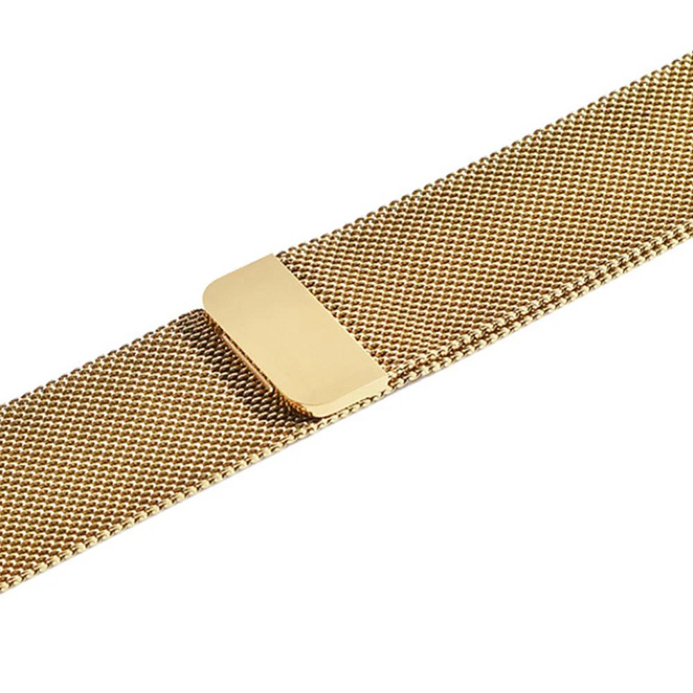 Миланский Браслет-петля для Apple Watch, ремешок серии 5/4, 40 мм, 44 мм, ремешок из нержавеющей стали для iwatch, 3 ремешка серии 2/1, 38 мм, 42 мм - Цвет: Gold