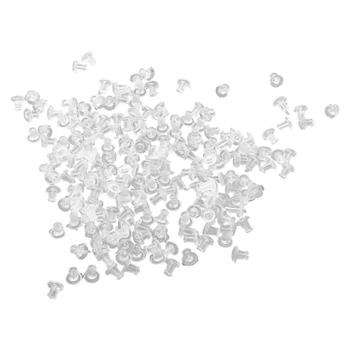 

200 Pcs Plastic Earrings Closure 5 mm
