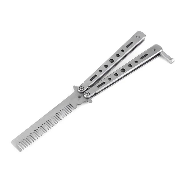 

Stainless Steel Practice Butterfly In Knife Balisong Trainer Training Folding Knife Comb Dull Tool Outdoor Camping