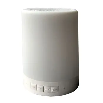 

Colorful Night Light Wireless Speaker Portable Wireless Speaker LED Bedside Light Smart Touch Stereo Speaker