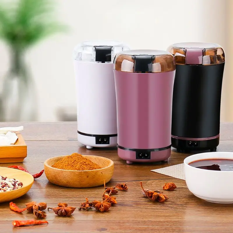 Мини-электрическая кофемолка 150 Вт, мощное лезвие для зерен и специй, шлифовальная машина с большой емкостью для кухни