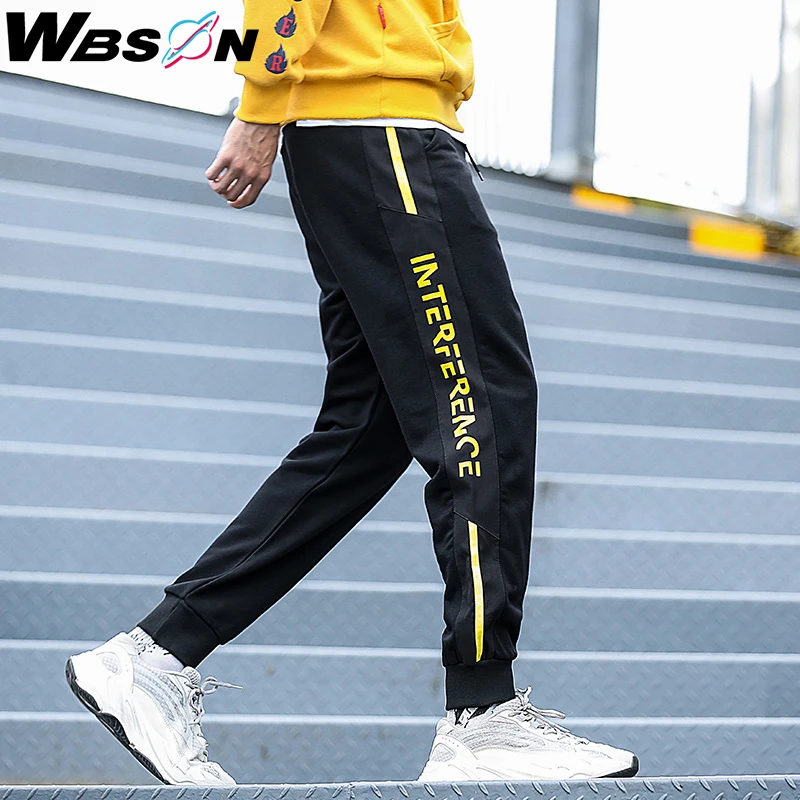 Wbson мужские спортивные штаны повседневные эластичные джеггинсы в полоску